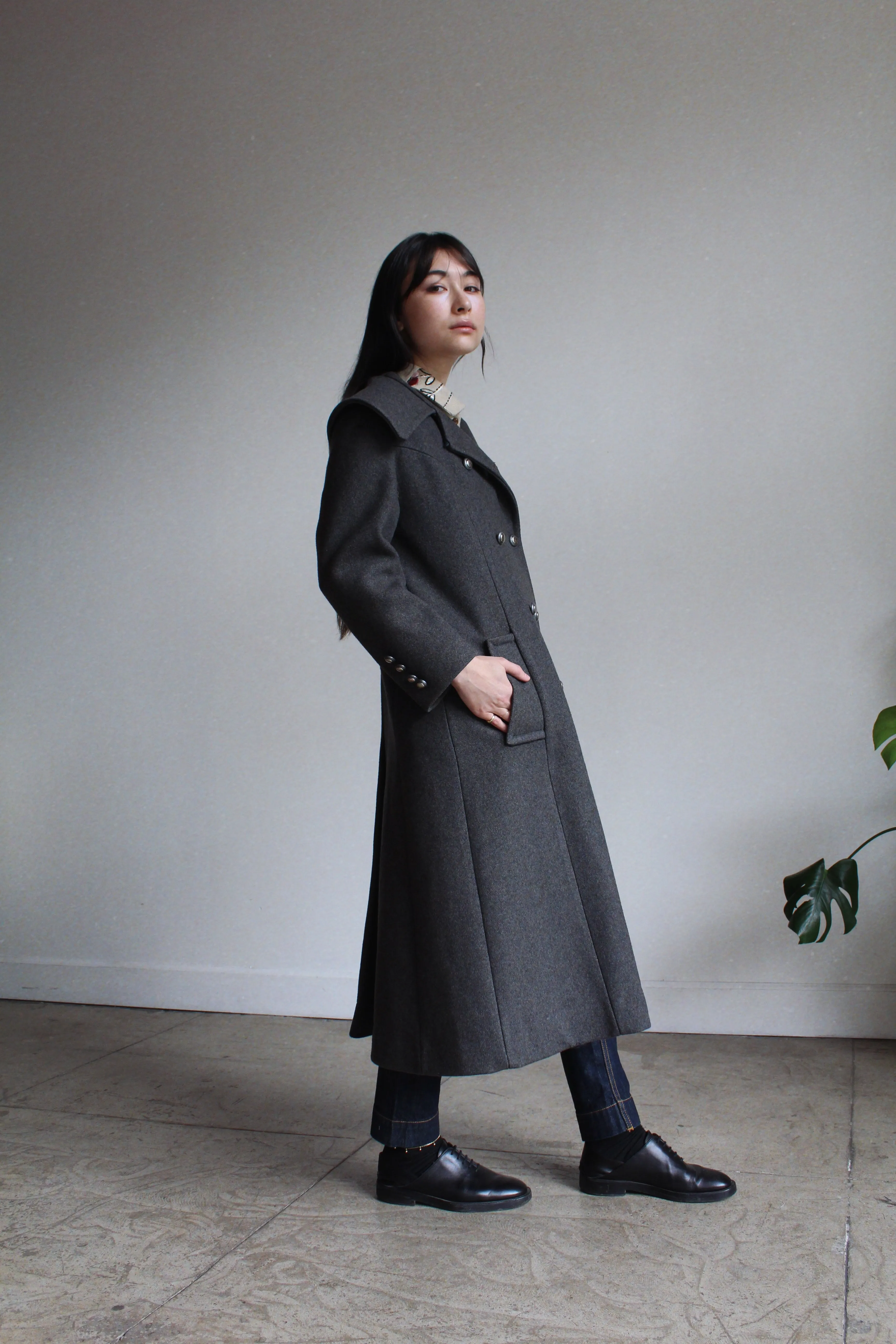 1960s Grey Wool Princess Coat
