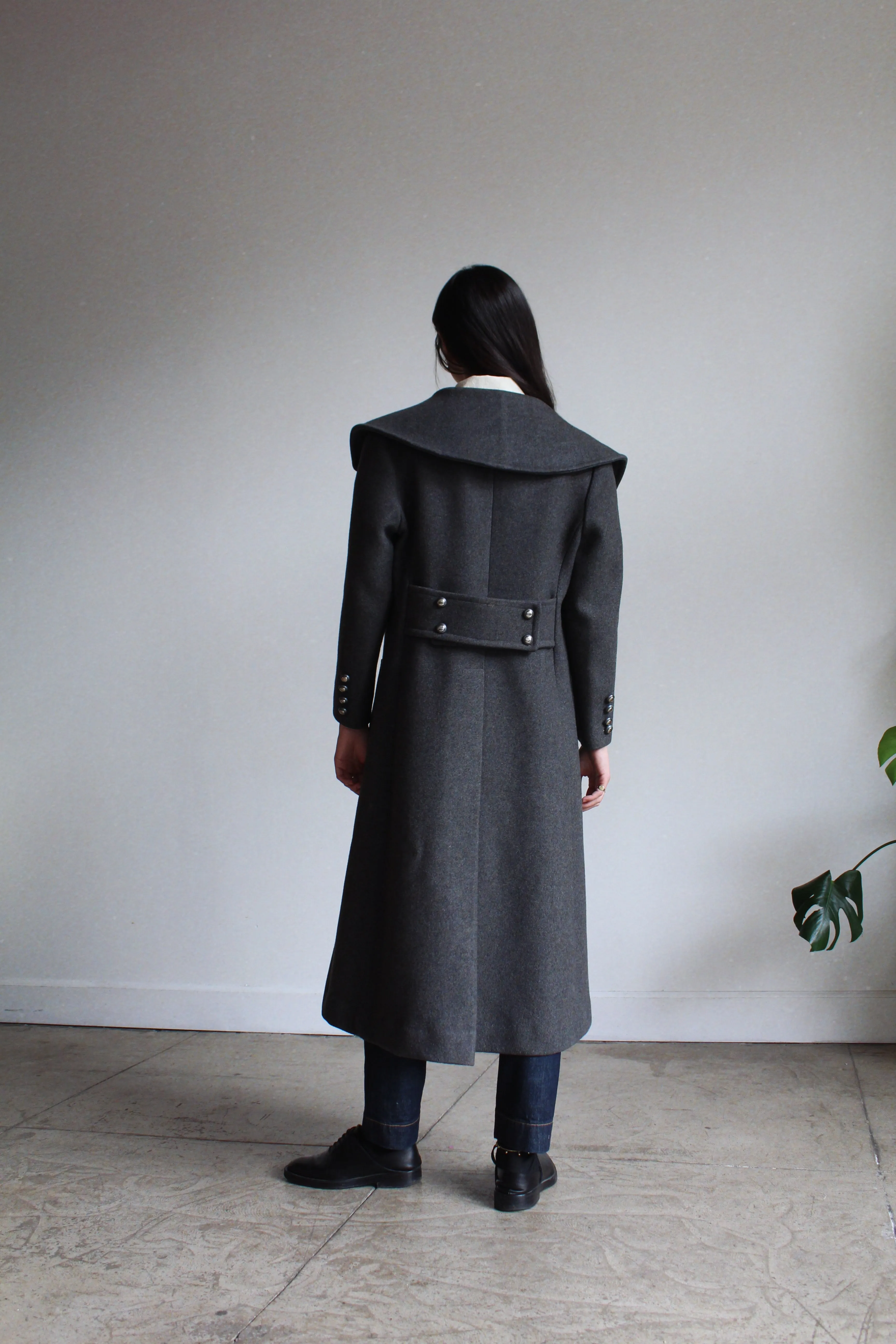 1960s Grey Wool Princess Coat