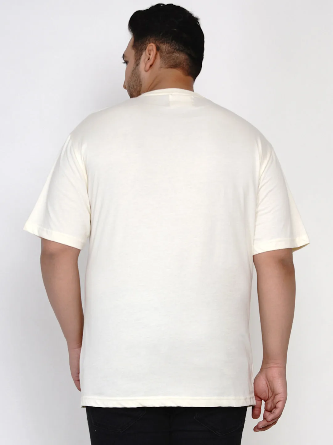 Aeropostale - Men White Plus Size Regular Fit Pure Cotton Print T-shirts
