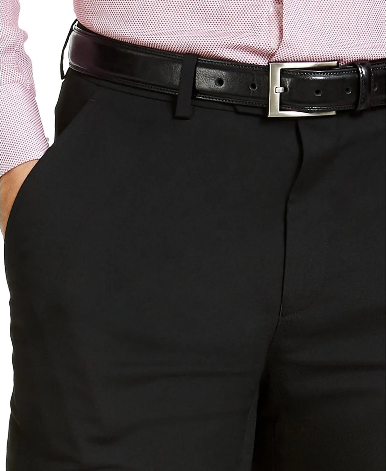 Alfani Mens Slim fit Dress Pants 33 / 30 Black Solid