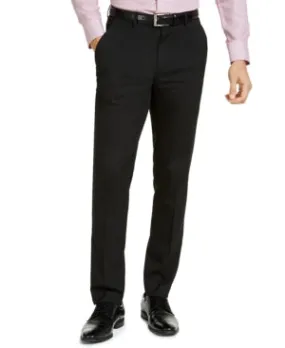 Alfani Mens Slim fit Dress Pants 33 / 30 Black Solid