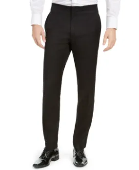 Alfani Mens Slim fit Dress Pants 34 / 32 Black Solid