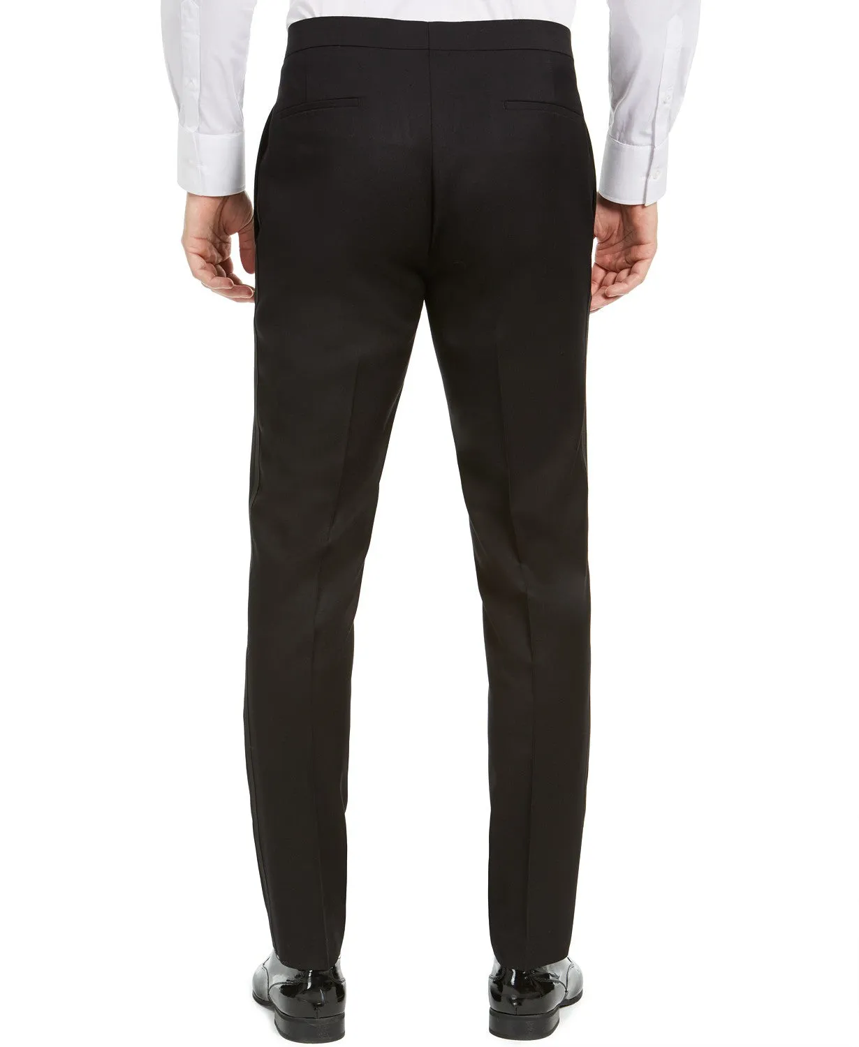 Alfani Mens Slim fit Dress Pants 34 / 32 Black Solid