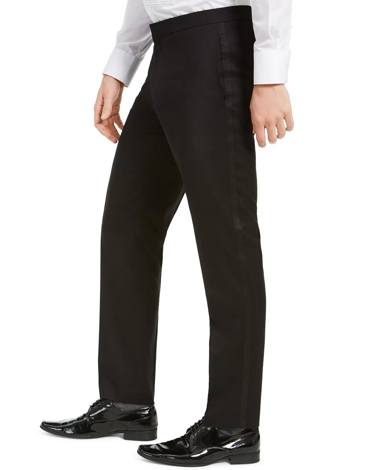 Alfani Mens Slim fit Dress Pants 34 / 32 Black Solid