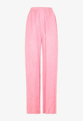 All-Over Logo Wide-Leg Pants