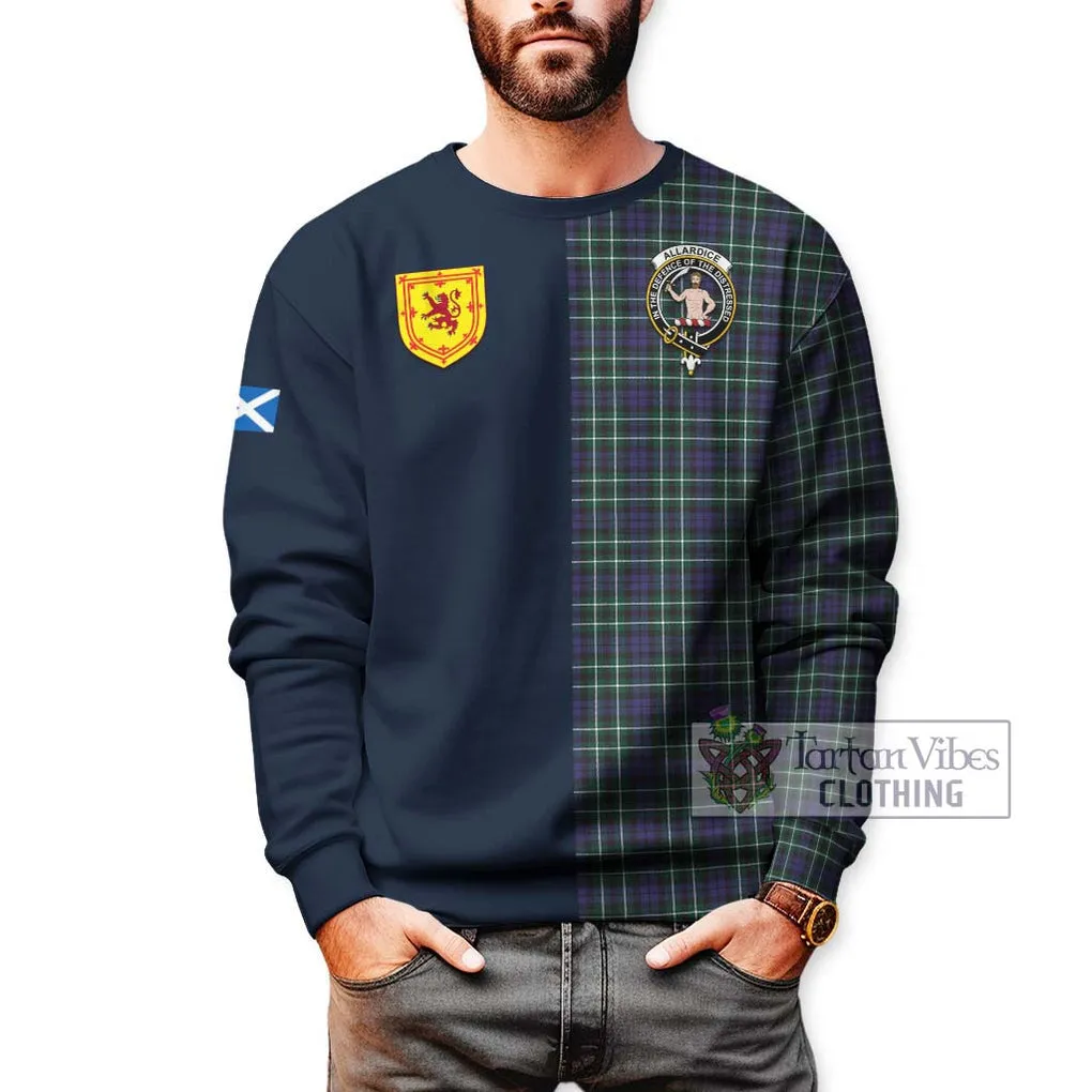 Allardice Tartan Sweatshirt Alba with Scottish Lion Royal Arm Half Style