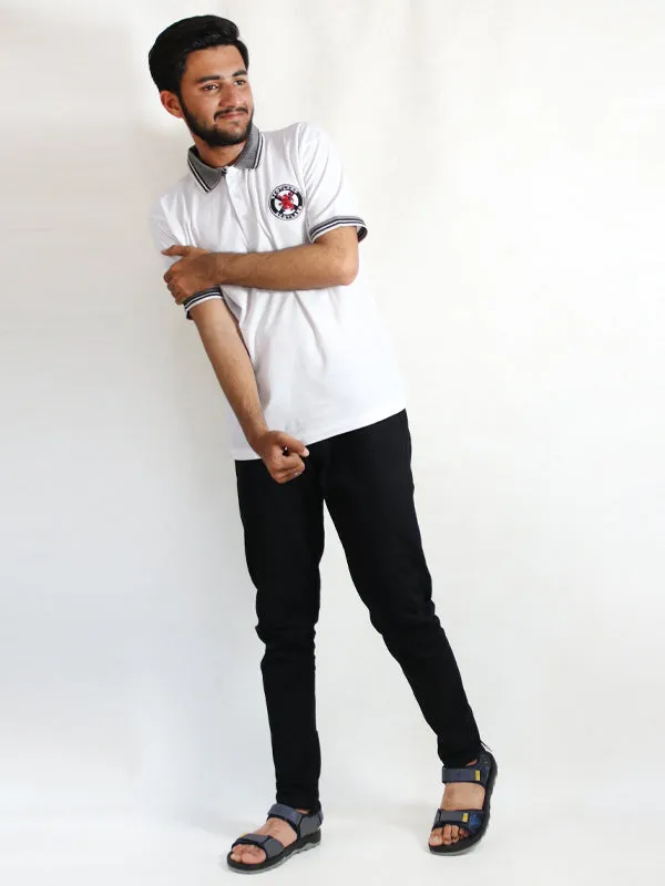 AM Men's Polo T-Shirt White