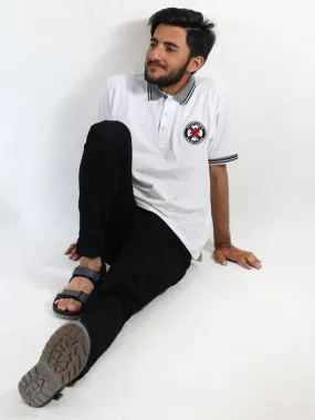 AM Men's Polo T-Shirt White