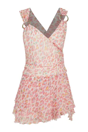 Ankita V-Neck Mini Pink Dress