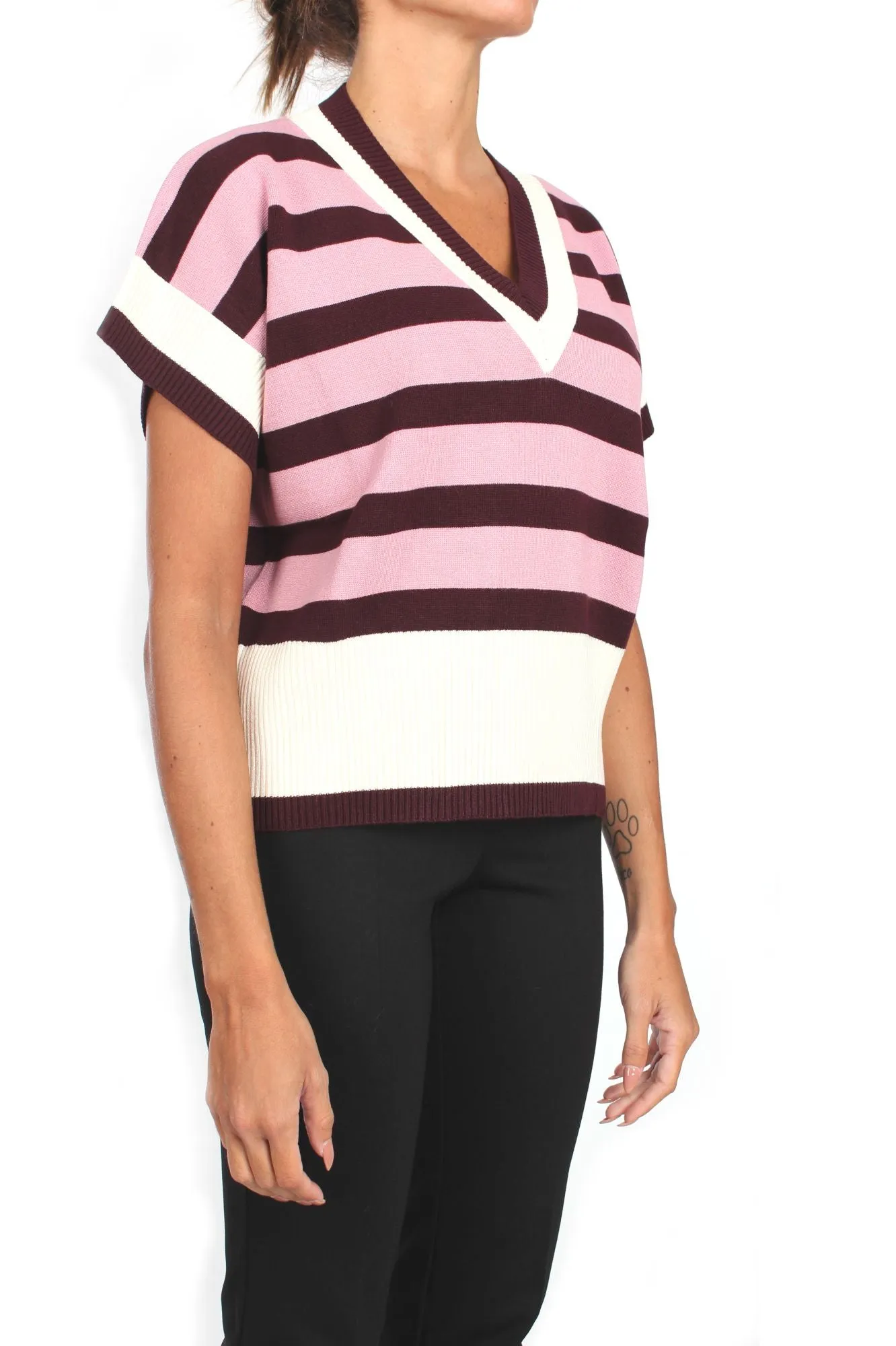 Anna Seravalli S1470 Gilet con scollo V