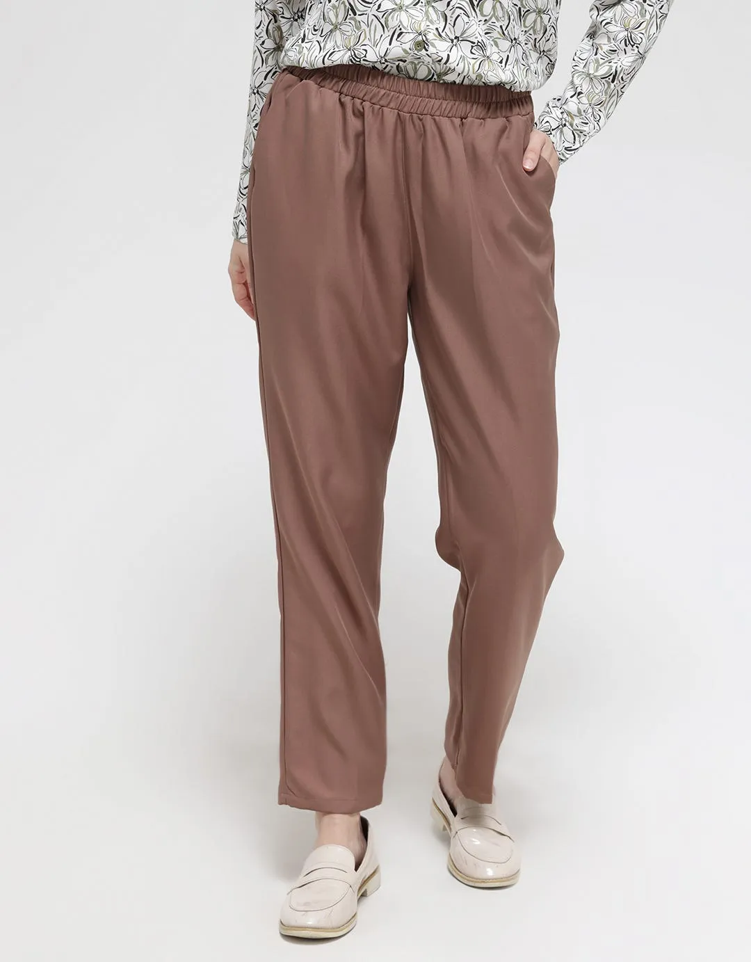 Anyday Solid Color Tapered  Celana Panjang Wanita