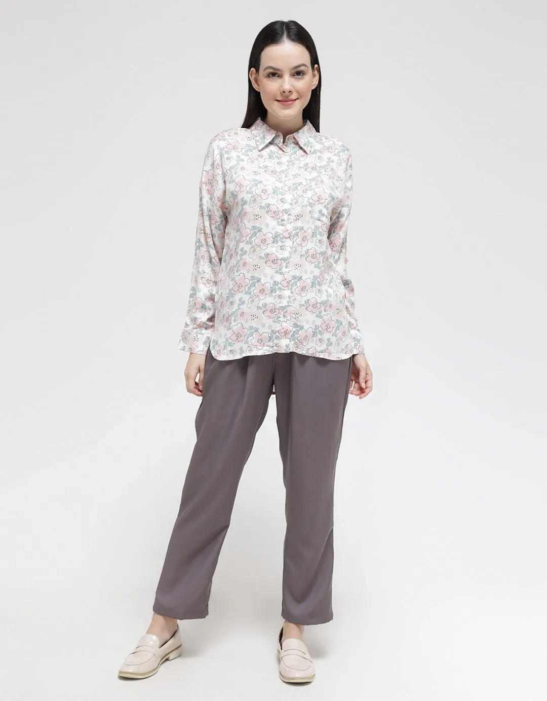 Anyday Solid Color Tapered  Celana Panjang Wanita