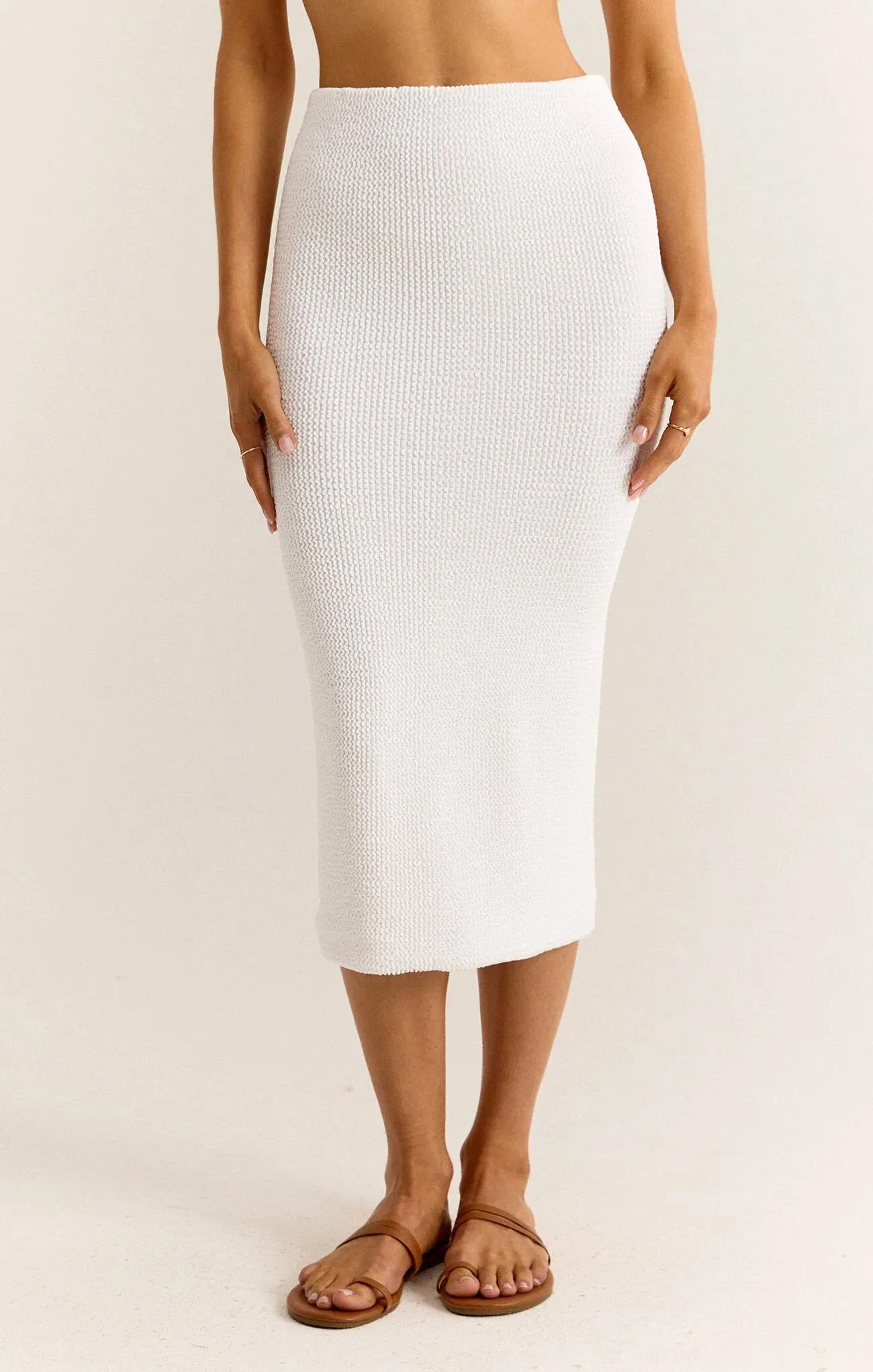 Aveen Midi Skirt White