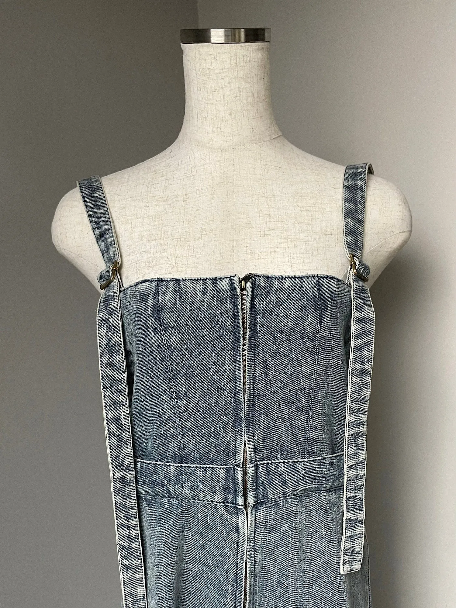 Back design denim all in one