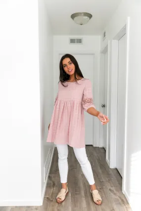 Bailey Babydoll Lace Trimmed Tunic