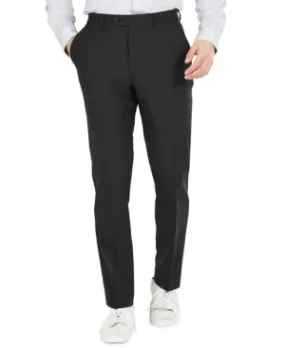 Bar Iii Mens Slim fit Dress Pants 36 / 34 Black Solid