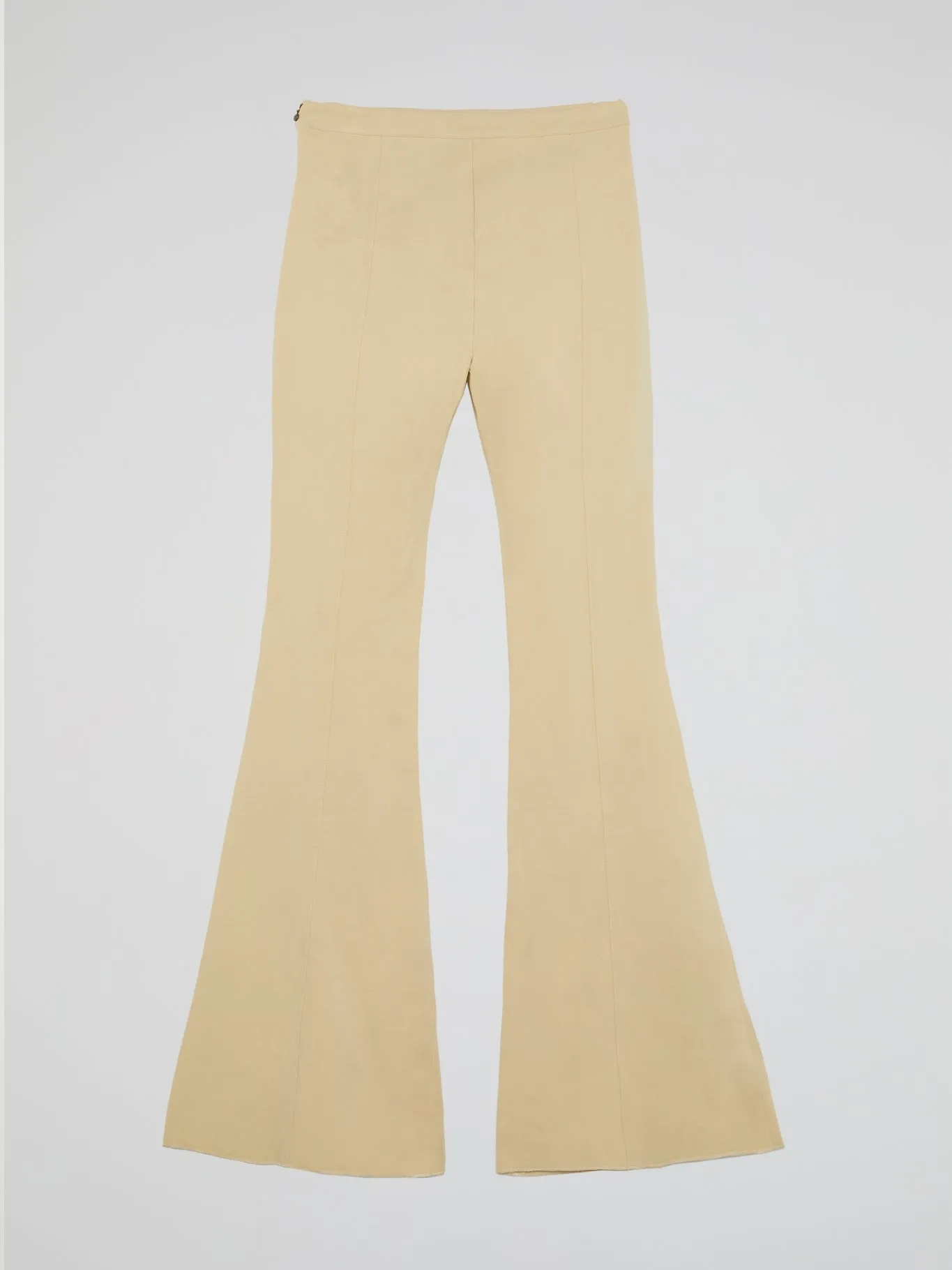 Beige Bell Bottom Pants