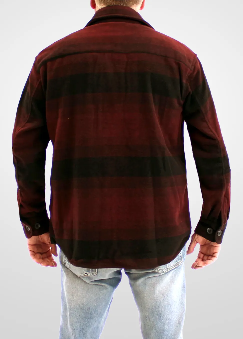 BENCH Burgundy Men's Urban Explorer Wooled Shacket