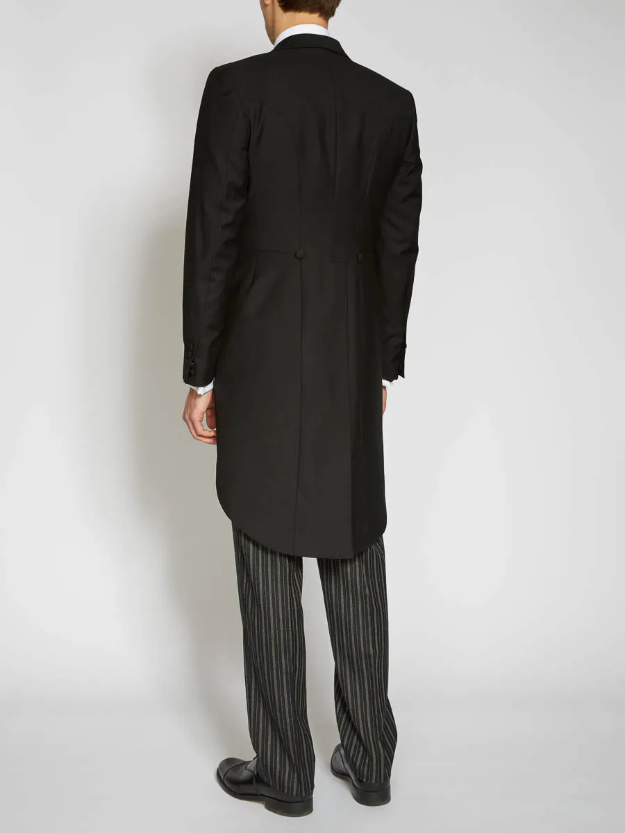 Black Chesham Wool Morning Coat