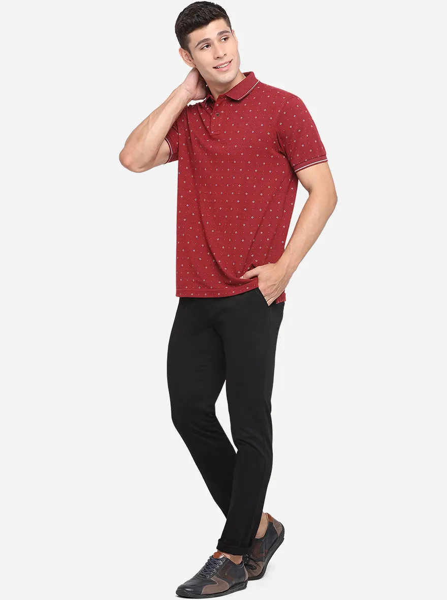 Black Solid Neo Fit Casual Trouser | Greenfibre