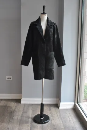 BLAVK SIMPLE ALPAKA COAT