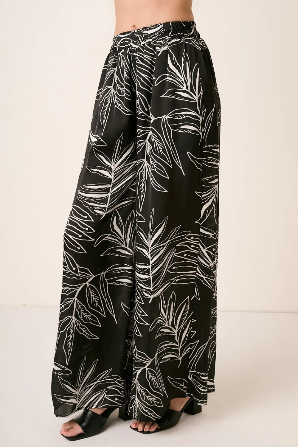 Blue Zone Planet |  Mittoshop Printed Wide Leg Pants