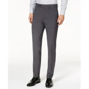 Calvin Klein Mens Skinny fit Dress Pants 34 / 30 Grey Solid Stretch