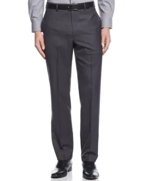 Calvin Klein Mens Slim fit Dress Pants 33 / 32 Grey Solid Stretch