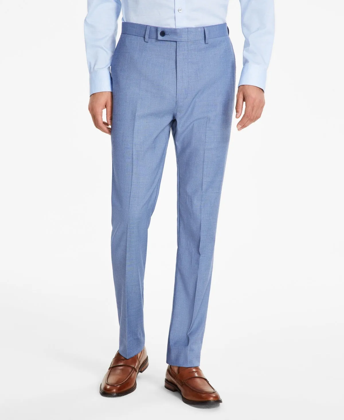 Calvin Klein Mens Slim fit Dress Pants 38 / 32 Blue Solid