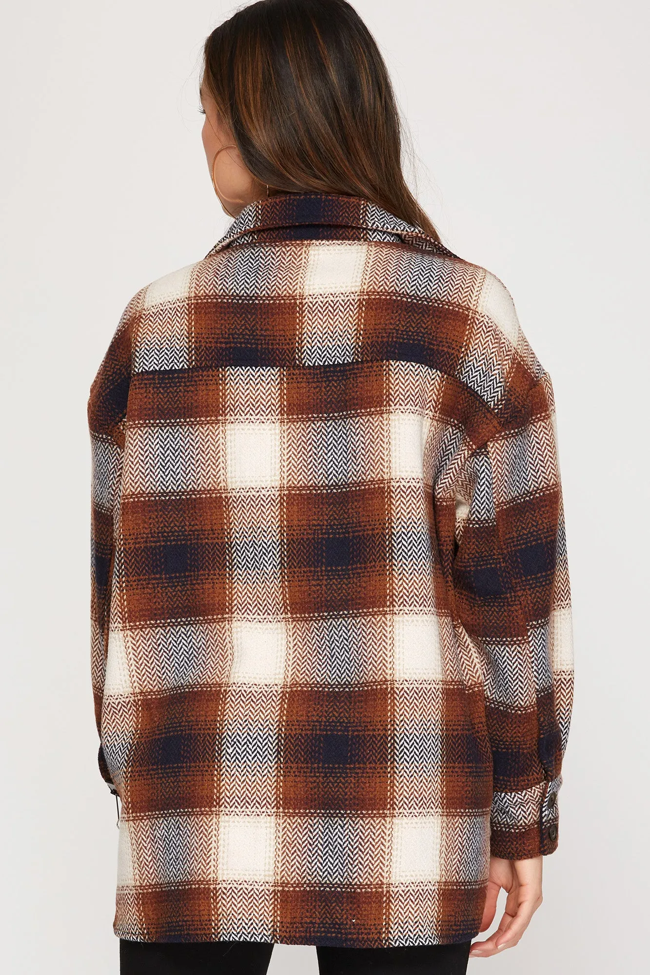 Camel Plaid Shacket
