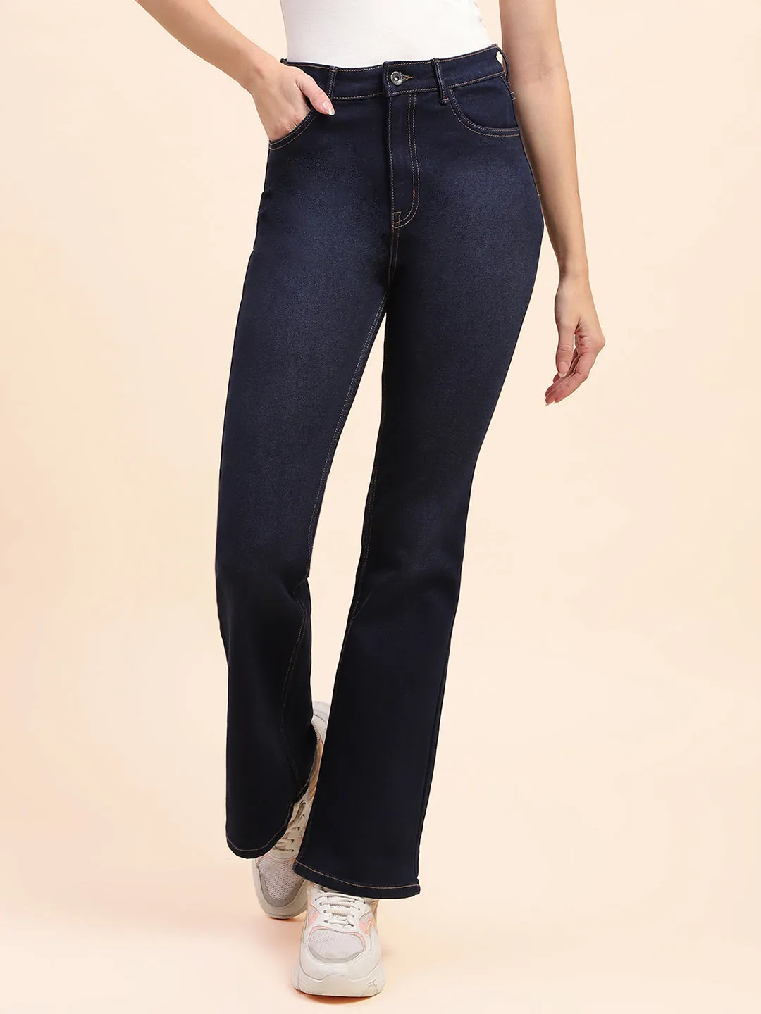 Camla Barcelona High Rise Dark Blue Flared Jeans