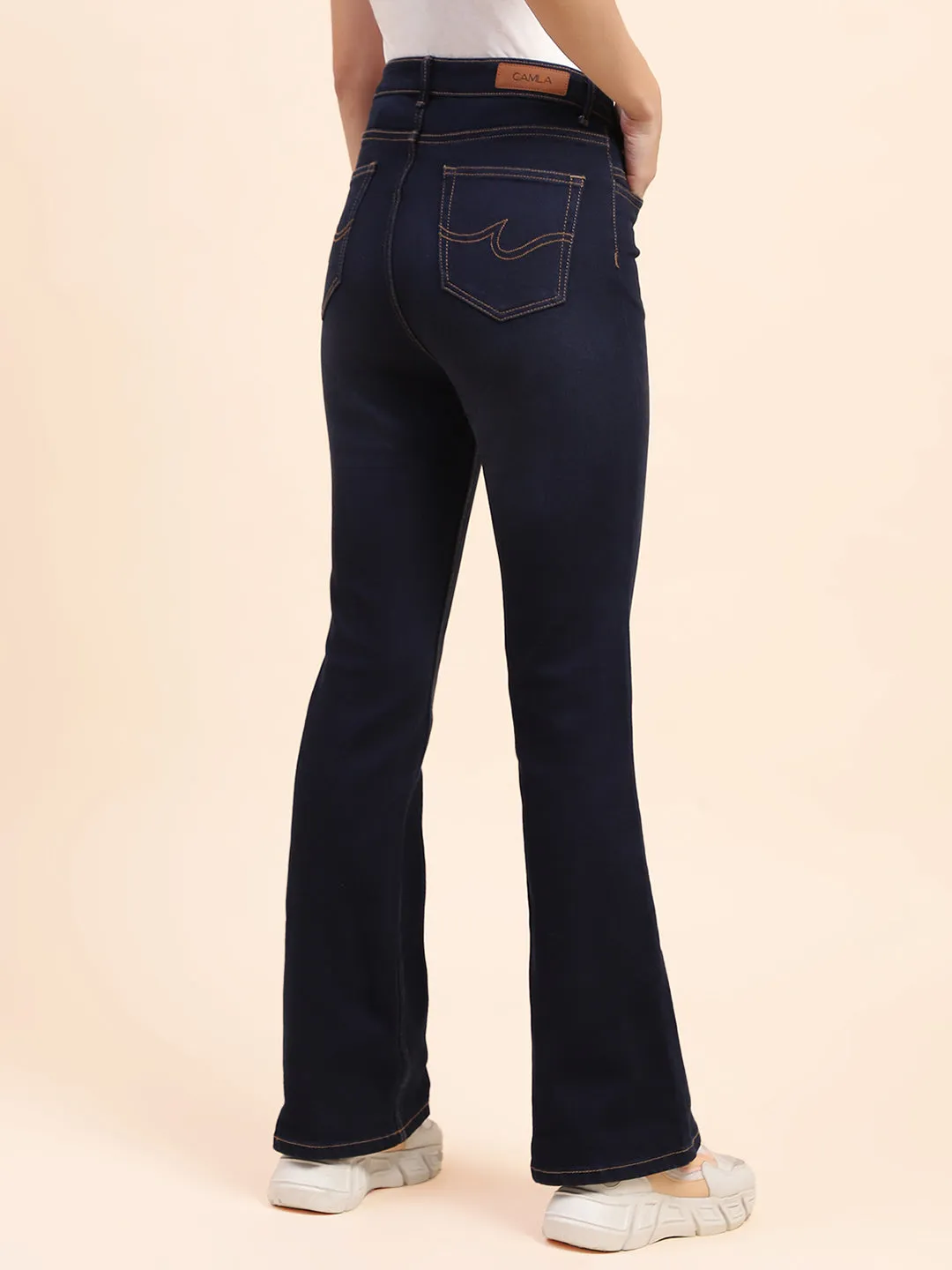 Camla Barcelona High Rise Dark Blue Flared Jeans