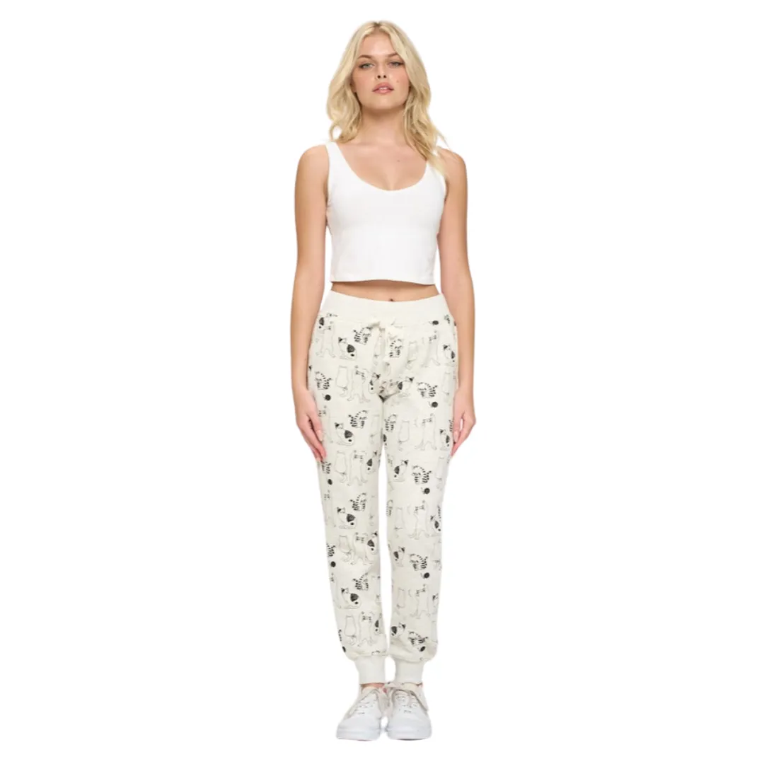 Cat Print Sweatpants