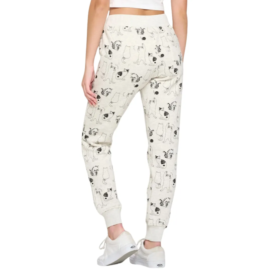 Cat Print Sweatpants