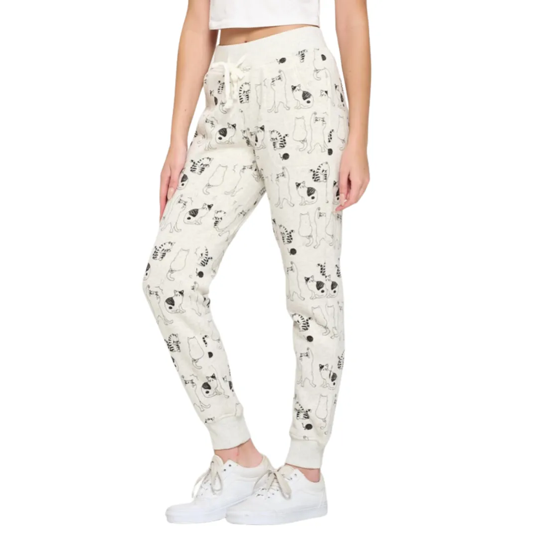 Cat Print Sweatpants