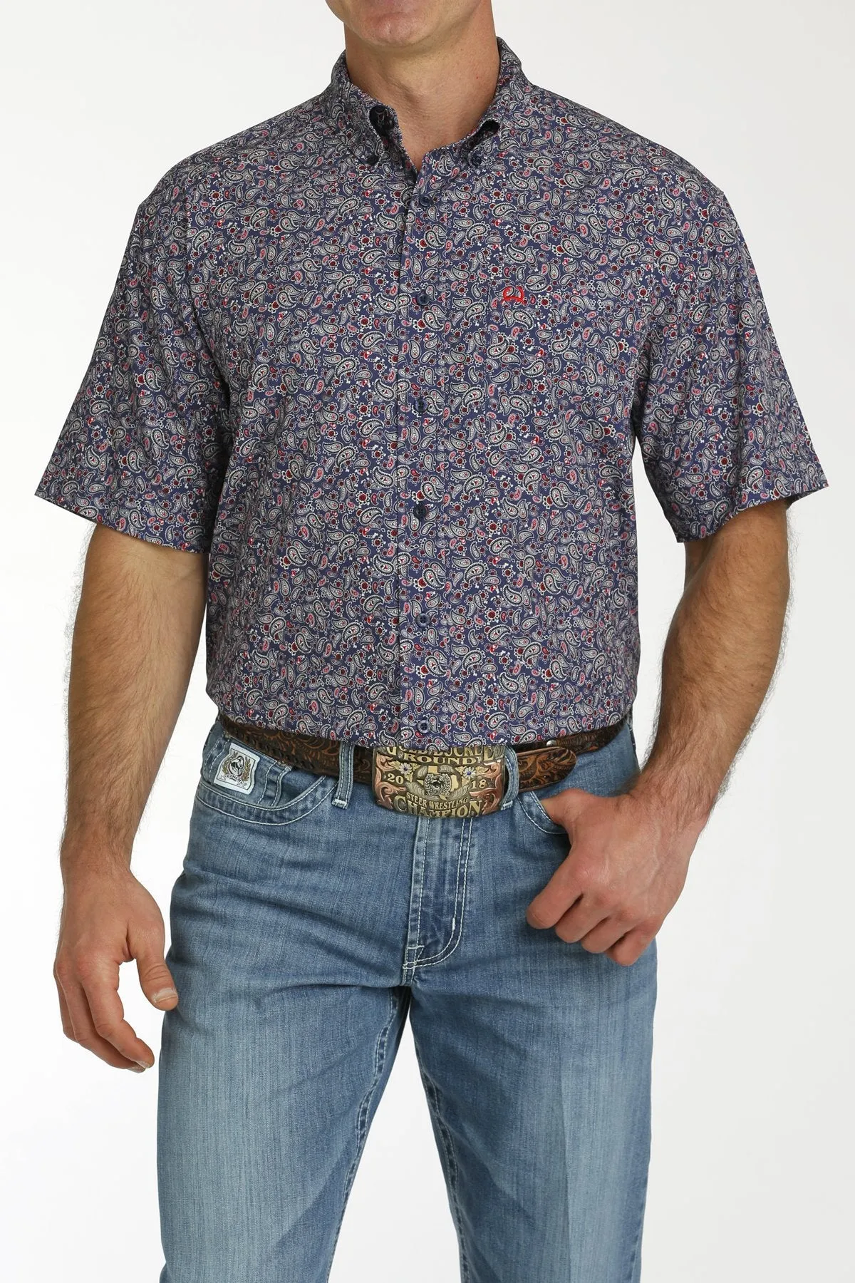 CINCH ARENAFLEX PAISLEY SS BUTTON SHIRT