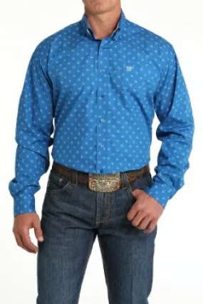CINCH MEN'S DIAMOND PRINT BUTTON-DOWN WESTERN SHIRT