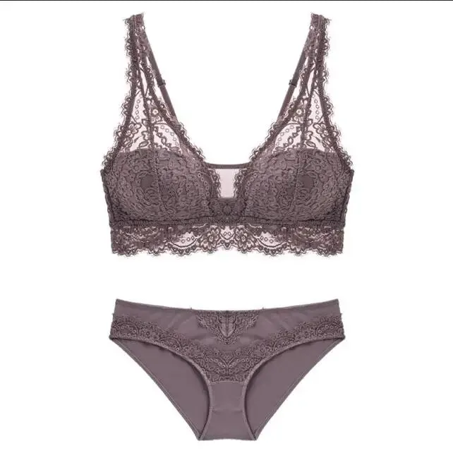 CINOON Fashion Sexy Bra set Women's push up Lace Underwear Panties Thin breathable bra set Jacquard Sexy Underwear Free Shipping