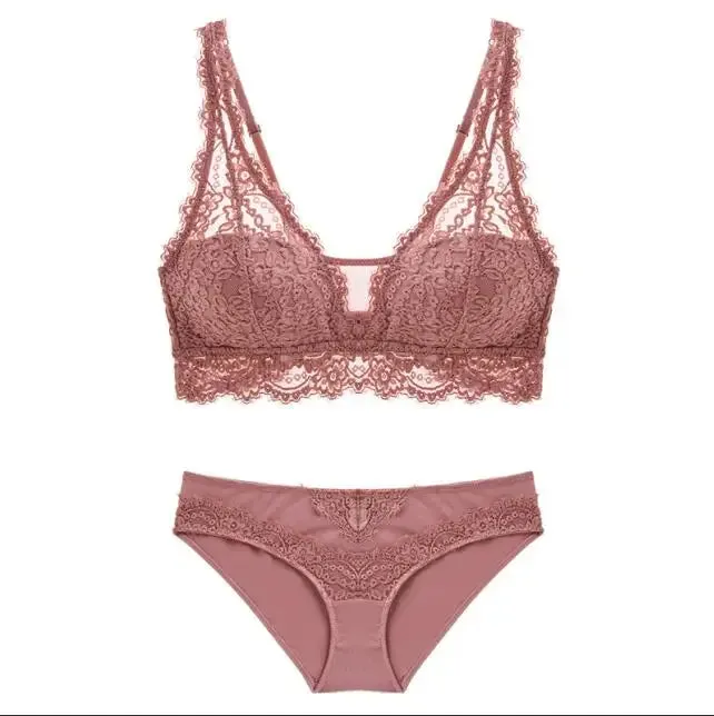 CINOON Fashion Sexy Bra set Women's push up Lace Underwear Panties Thin breathable bra set Jacquard Sexy Underwear Free Shipping