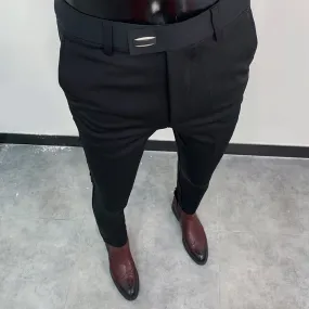 Classic Solid Business Formal Suit Pants