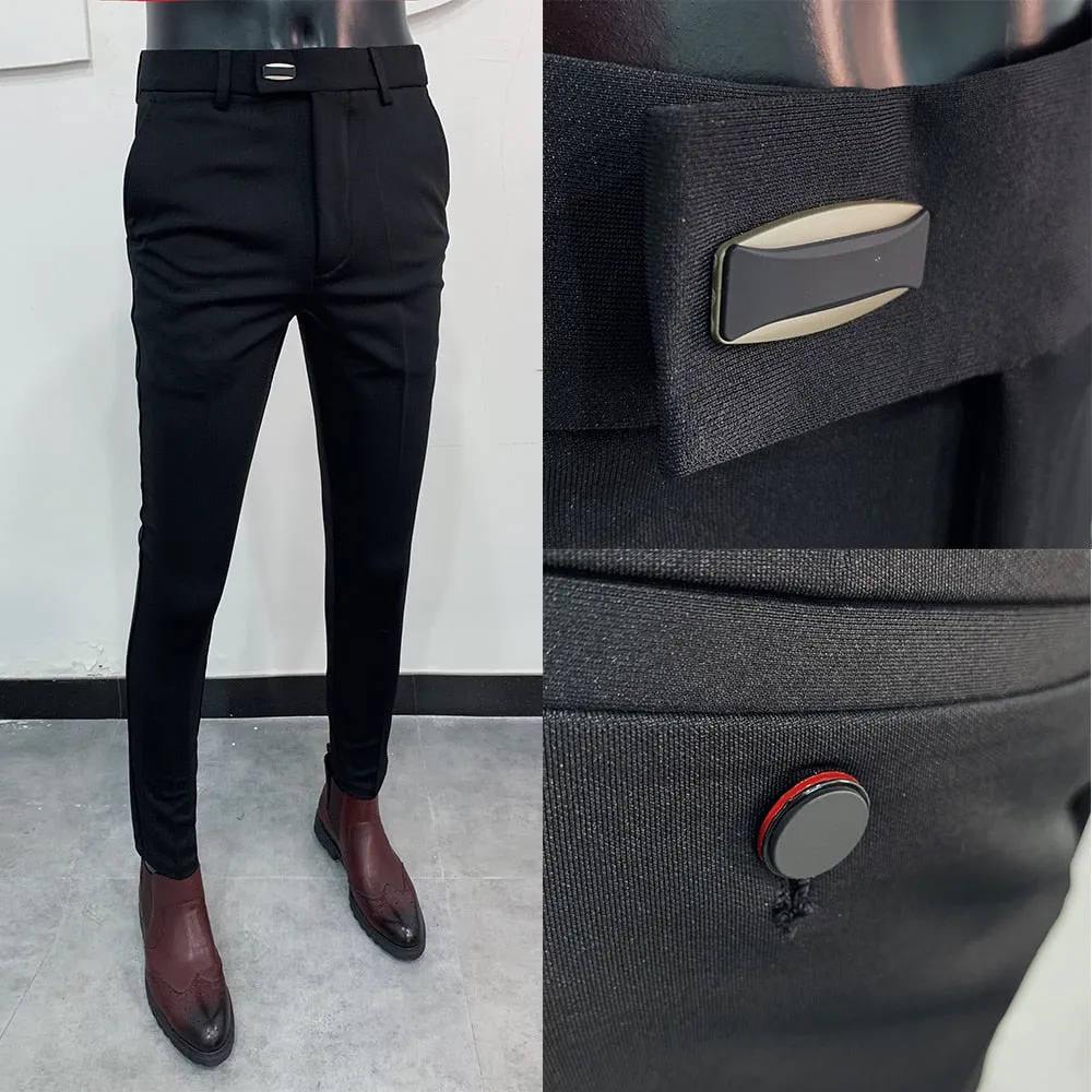 Classic Solid Business Formal Suit Pants