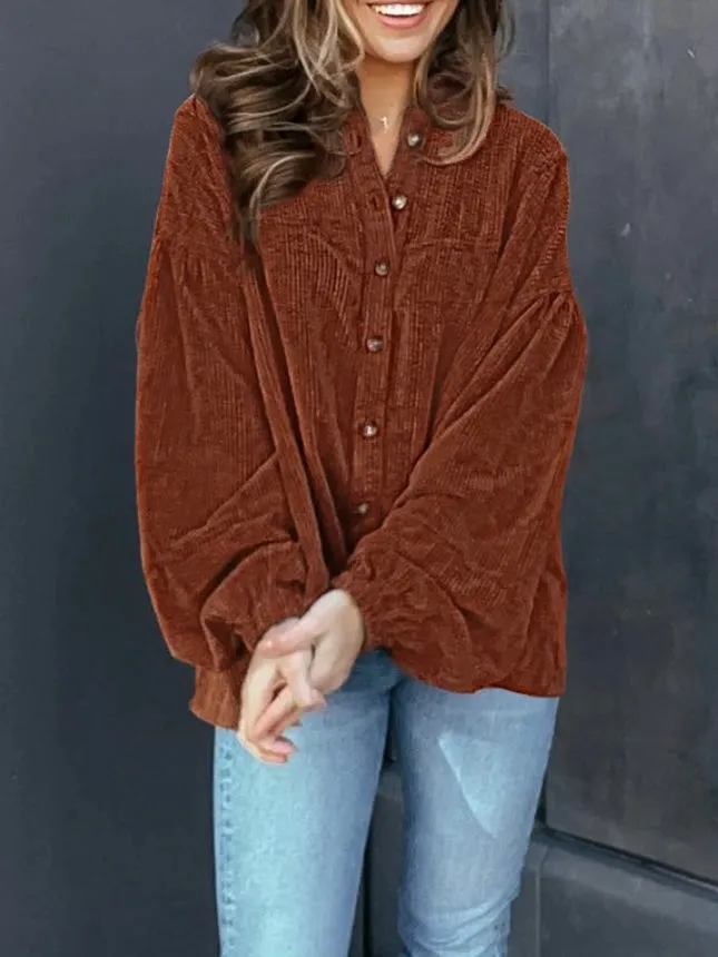 Coffee Corduroy Shacket