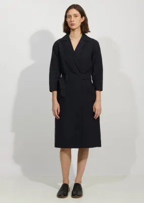 Cotton & Linen Overall Wrap Dress