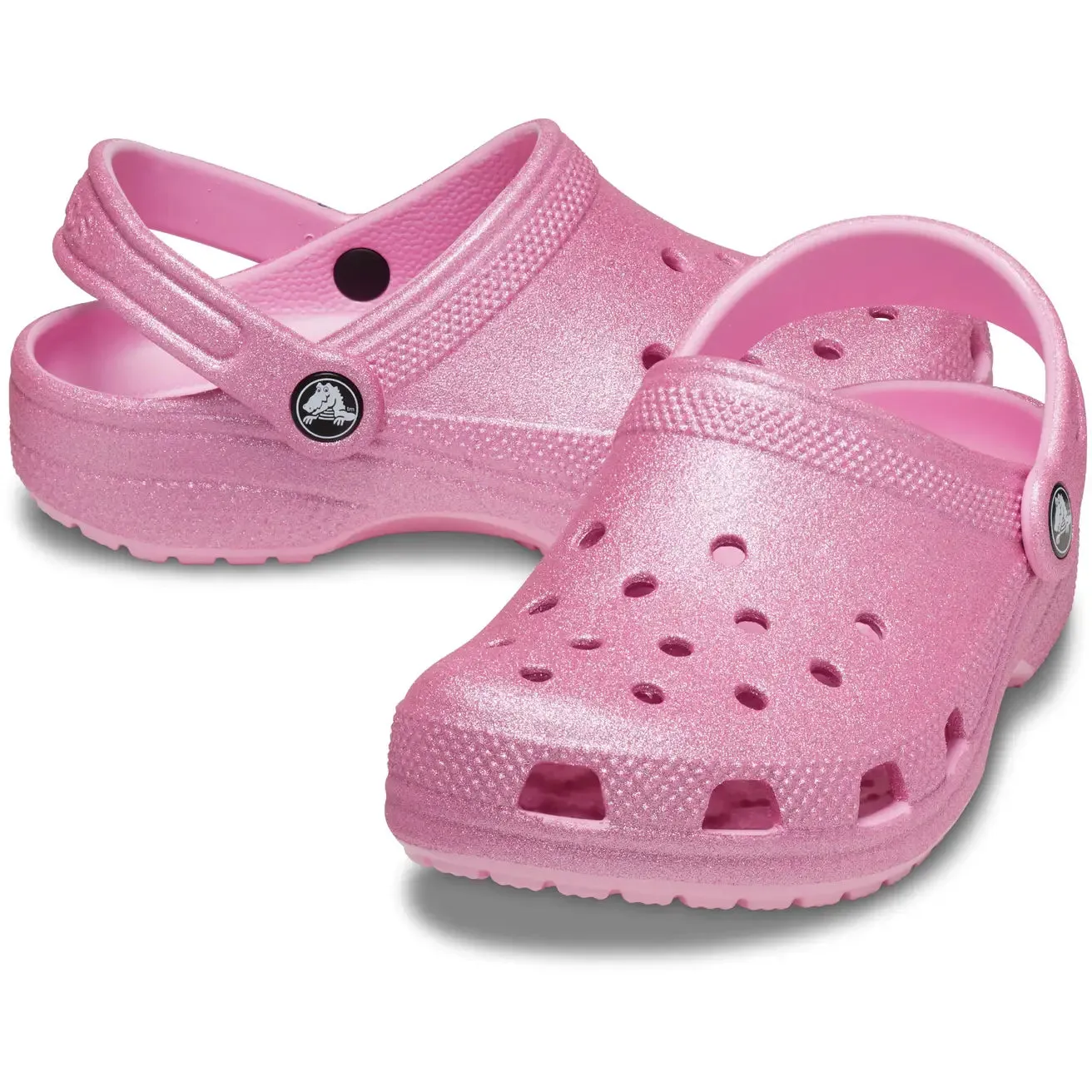 Crocs Classic Glitter Clog Toddlers (Pink Tweed Glitter)
