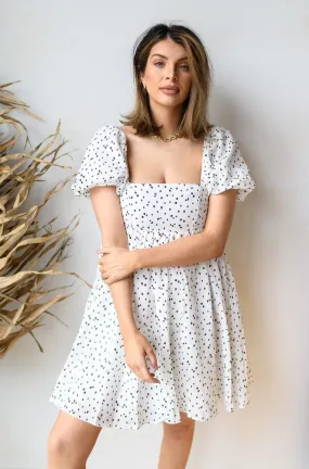 ditsy dots babydoll dress