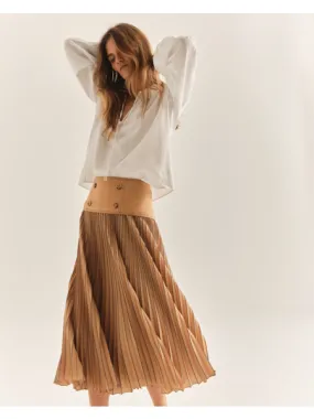 Estelle Skirt | Camel Stripe