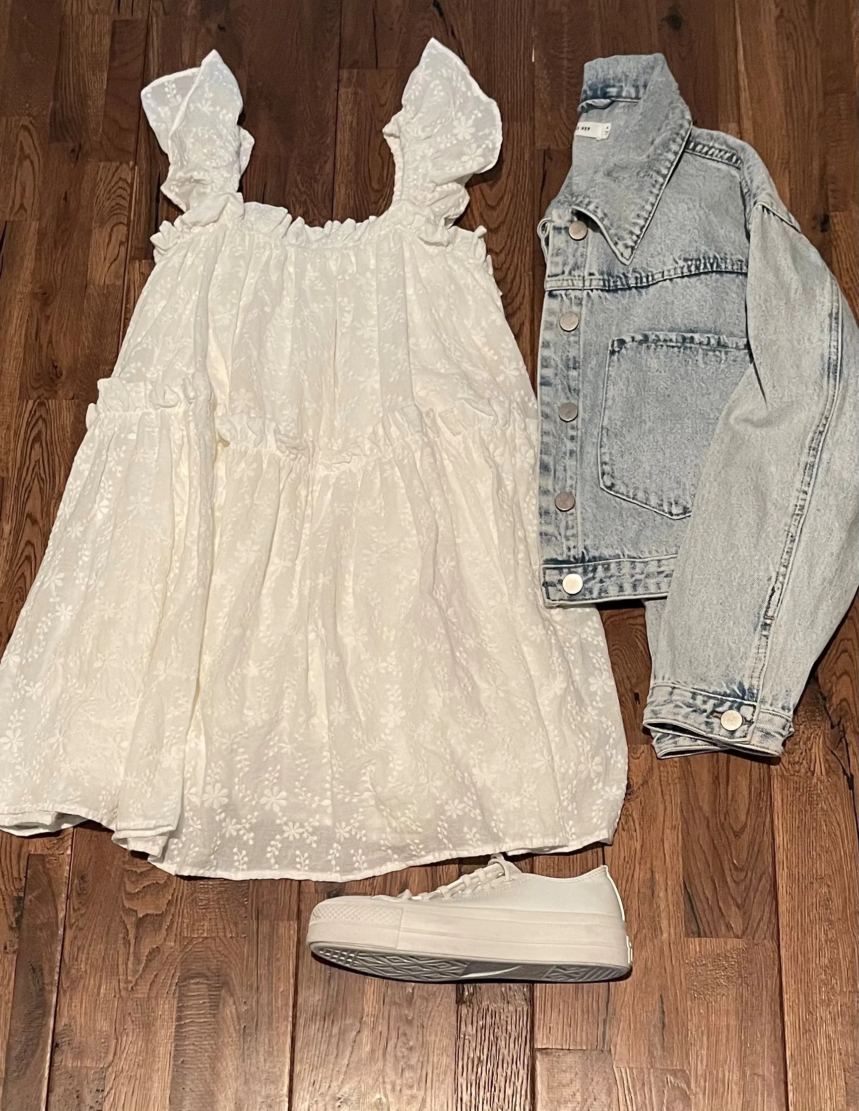 Eyelet Babydoll Dress