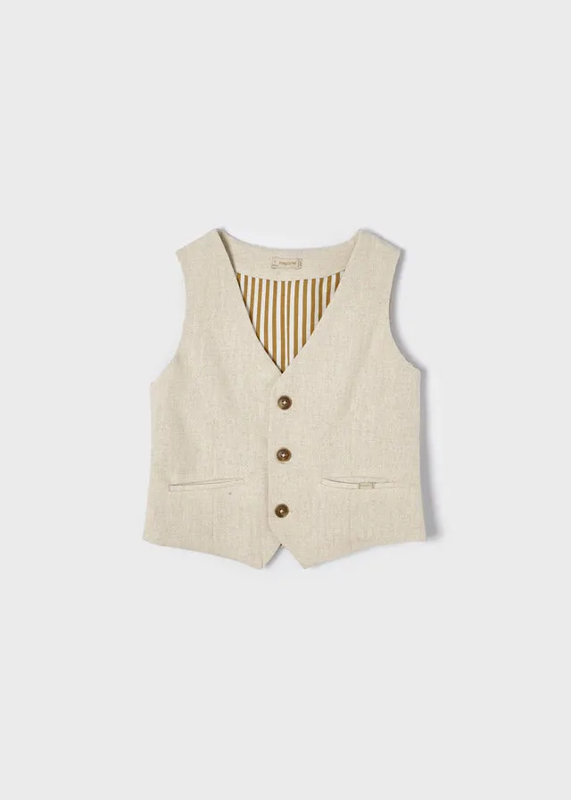 Gilet Lino Tailoring Beige