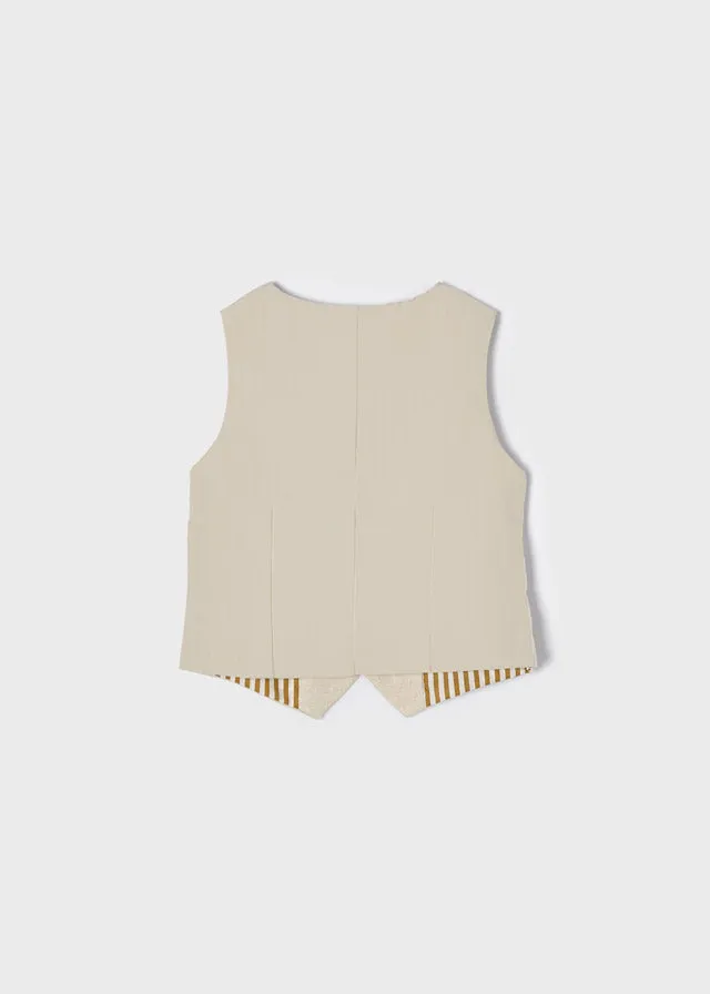 Gilet Lino Tailoring Beige