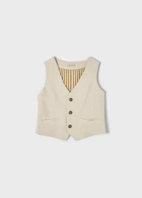 Gilet Lino Tailoring Beige